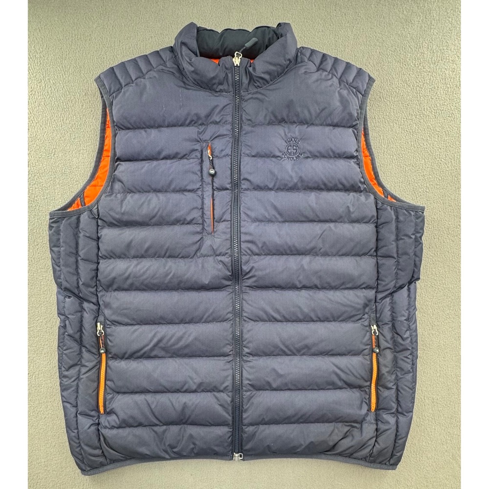 Peter Millar Crown Elite Quilted Puffer Vest XL Navy Blue Evans Scholars Chevron